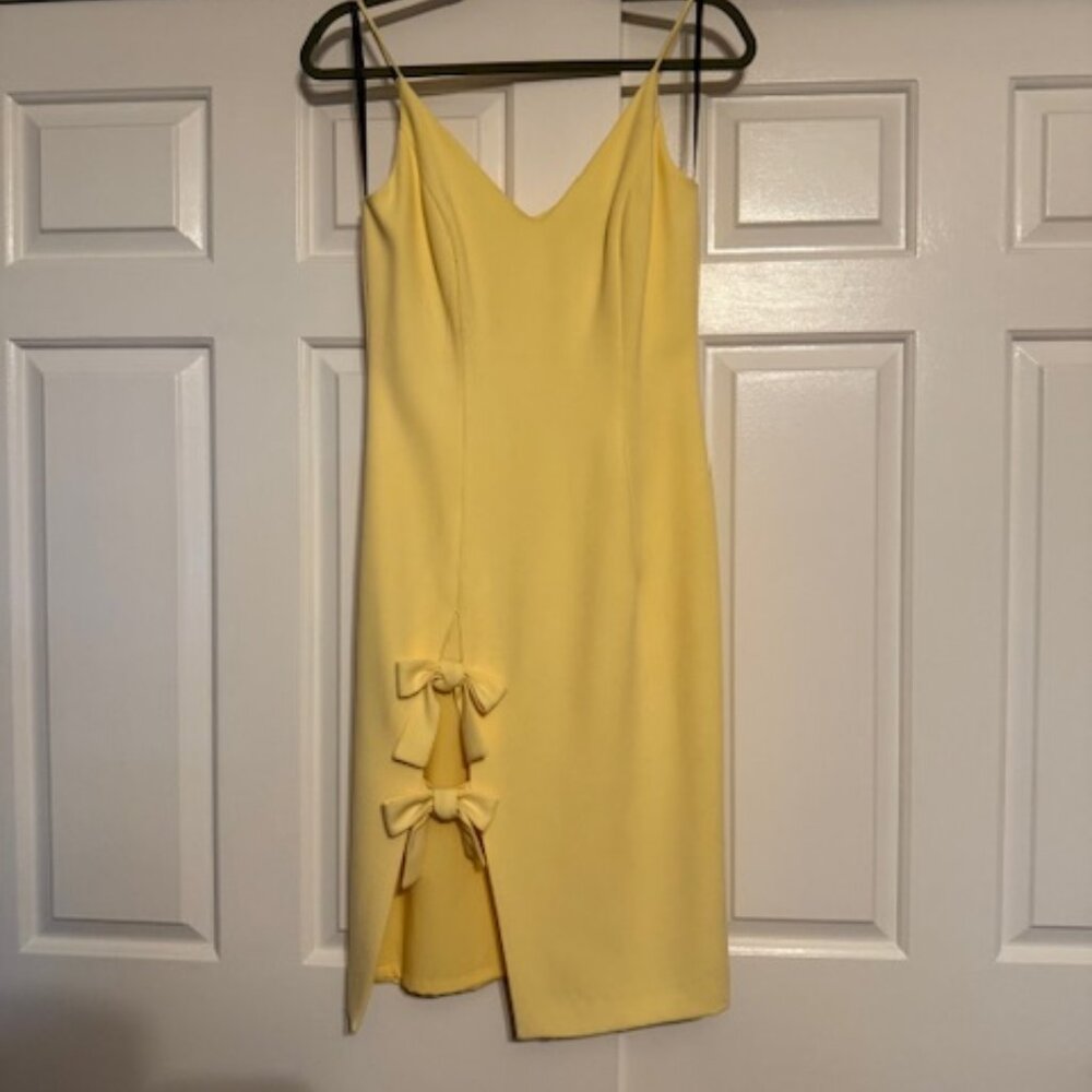 Black Halo Midi Bow Dress